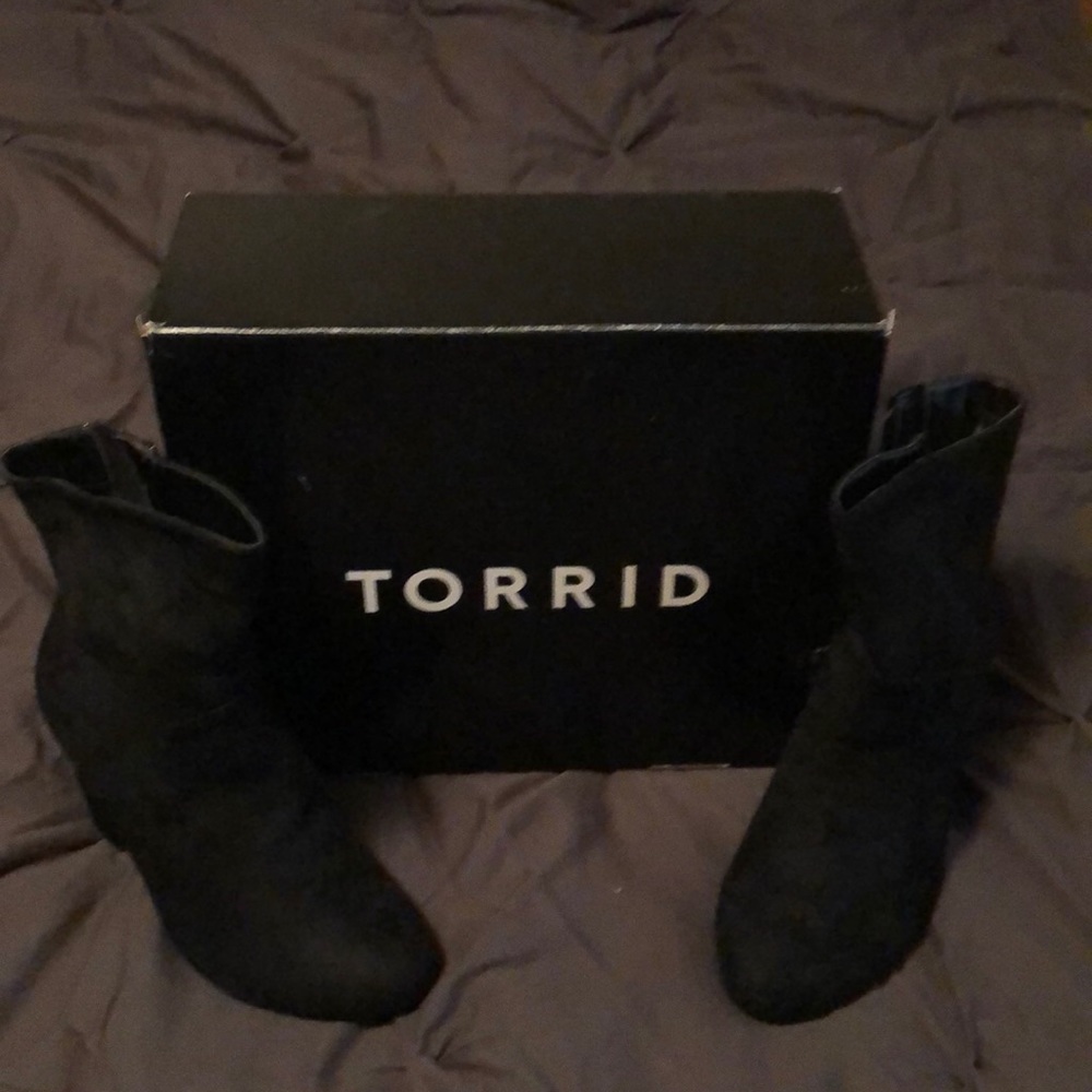 New in box!   Torrid black booties